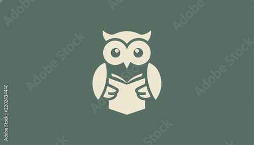 Wise Owl Reading Book Illustration Vector Design