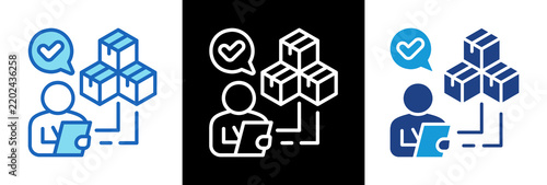 Inventory Control triplestyle icon  illustration