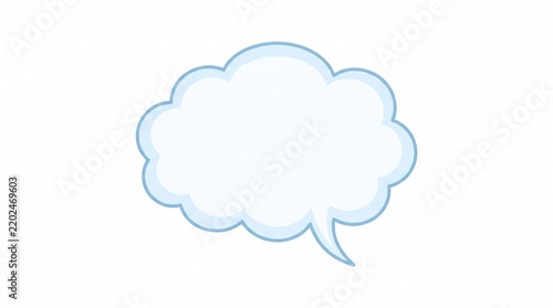 A simple blank speech bubble icon for communication and messaging design.