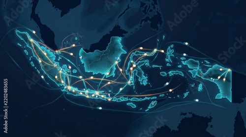 Digital Southeast Asia interconnected network map visualizing global connectivity.