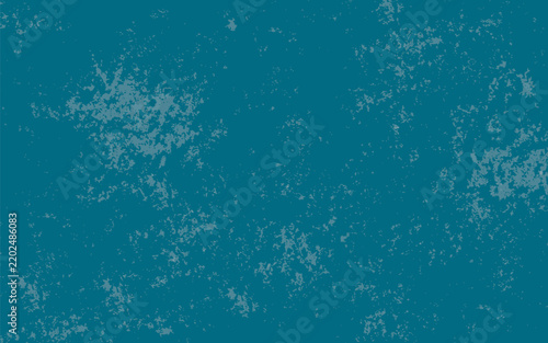 Blue marine textured background with grunge effect. Blank template for design. Grainy wall texture, overlay. Vector graphic