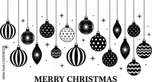 Christmas Pine Tree Silhouette Vector Illustration