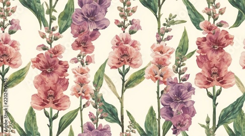Watercolor Flowers Background