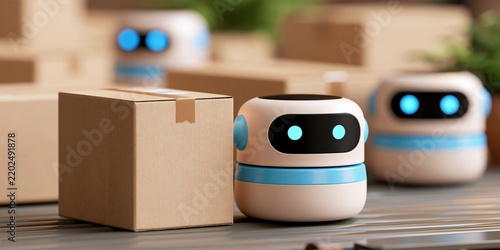 Autonomous Robots Sorting Packages on Conveyor Belt
