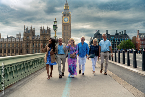 Photography Senior group old buddies reunion in London