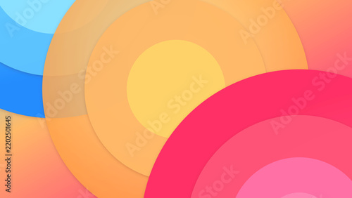 Soft Neon Layered Curved Wave Orbs Abstract Background in Soft Pastel Pink Palette Featuring Smooth Gradient Lighting and Copy Space for Social Media Design.