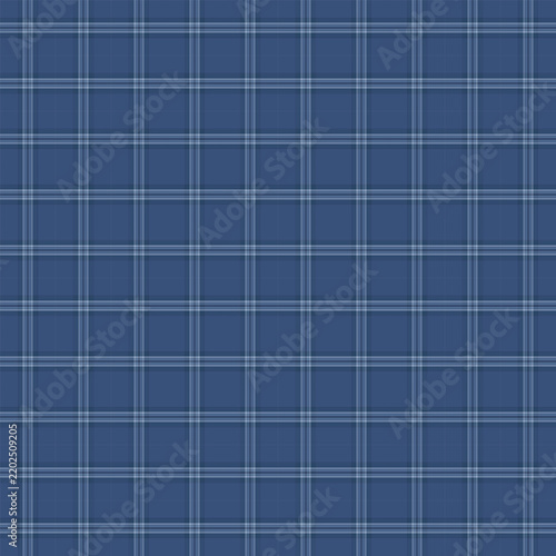 Seamless muted blue and teal tartan plaid pattern