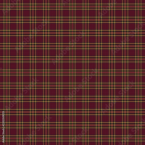 Seamless dark burgundy and black tartan plaid pattern