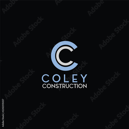 Modern Construction Company Logo Design with Circular Letter C Symbol