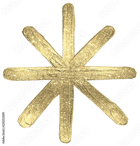 Gold Star, Acrylic Painting Texture