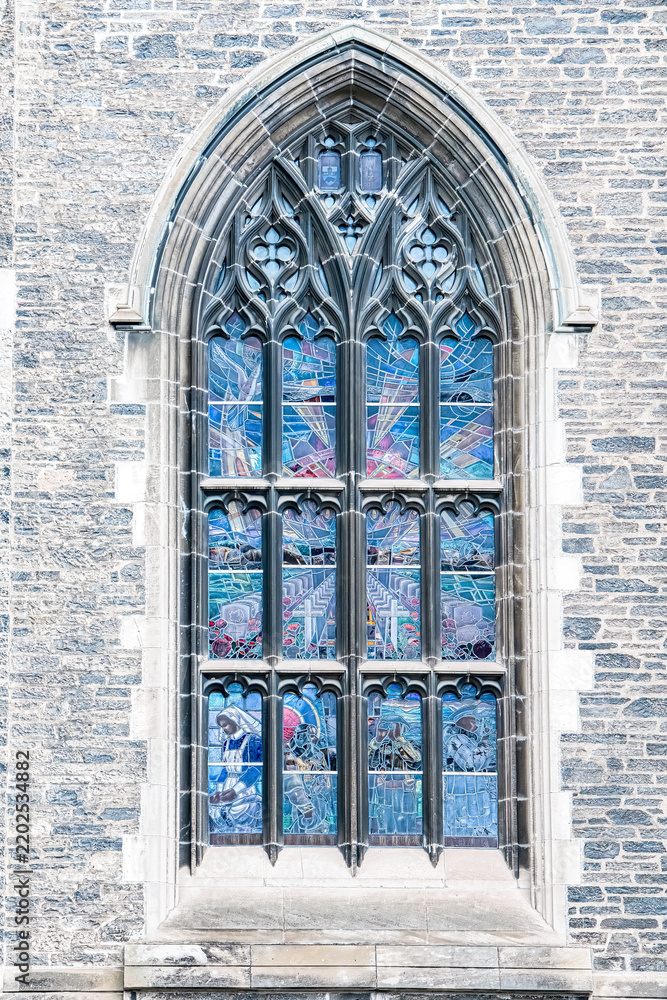 Obraz premium Colonial style stained glass window, Toronto