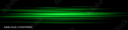 Green abstract light trails curve through the scene with energetic motion, forming luminous waves that bring a modern futuristic character to the design.