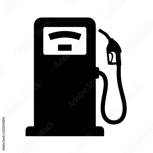 icon silhouette gas station vector illustration