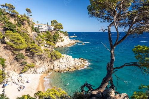 beach on Costa Brava coast near Tossa de Mar in Span
