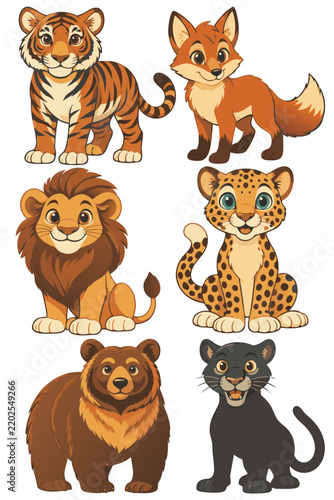illustration Adorable Wildlife Cute Animals