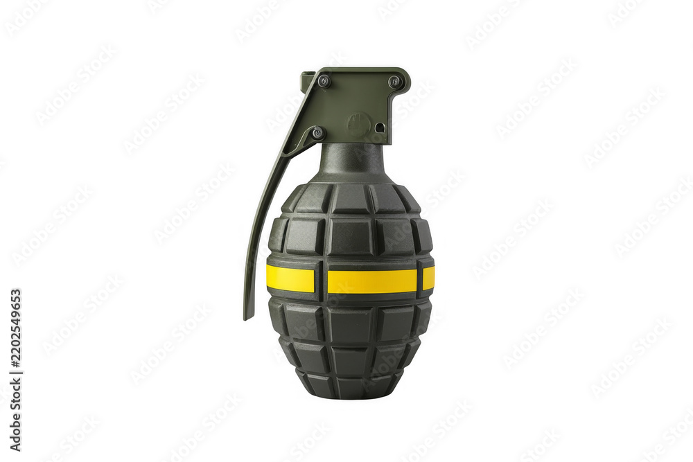 Obraz premium Black Hand Grenade with Yellow Band