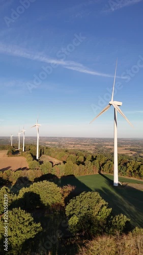 Wind turbine in a rural landscape