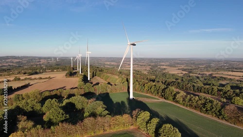 Wind turbine in a rural landscape