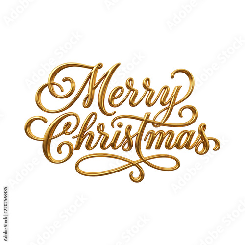 3D golden cursive 