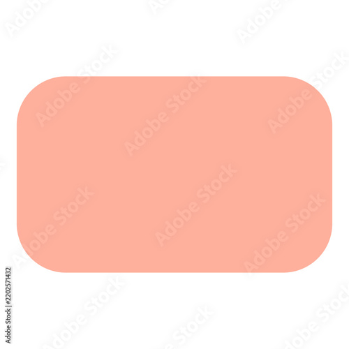 Peach Rounded Rectangle Vector Element