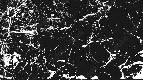 Abstract black and white grunge texture with cracked stone pattern, distressed surface overlay for design, high contrast weathered material background