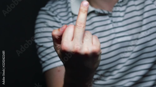 obscene middle-finger gesture