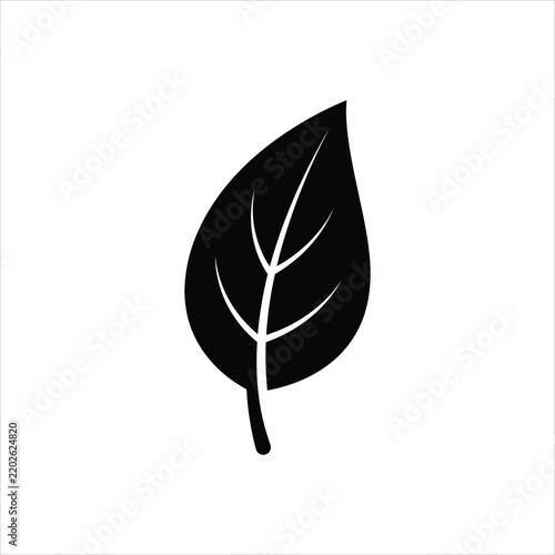 Single stylized soybean leaf silhouette during daytime isolated on white background