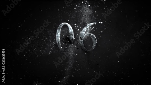 Silver Lava Countdown, Grey Digitals Countdown Background