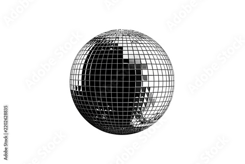 High quality dark silver disco ball design asset