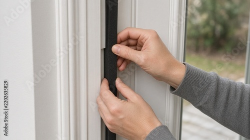Weatherstripping drafty door with foam tape