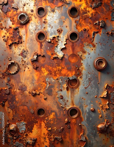 Heavily Corroded Rusty Metal Door Frame Texture