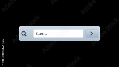 Animated Search Bar Input Box Ui Interface Website Element Animation Motion Graphic Loop Featuring Modern Design Elements for Digital Media and Corporate Presentations