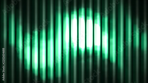 Green light wave abstract motion background digital audio equalizer