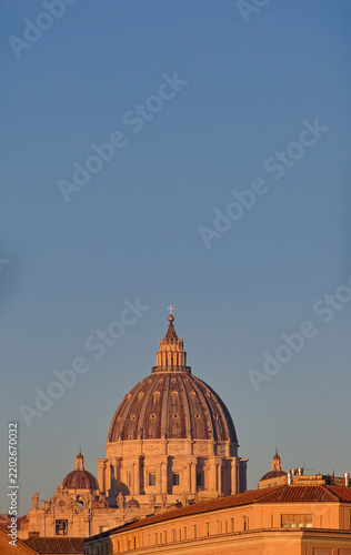Vatican City, sunset, St. Peter's Basilica