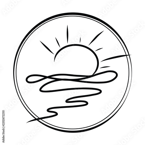 sea waves icon. outline illustration of ocean vector icons for web isolated on white background