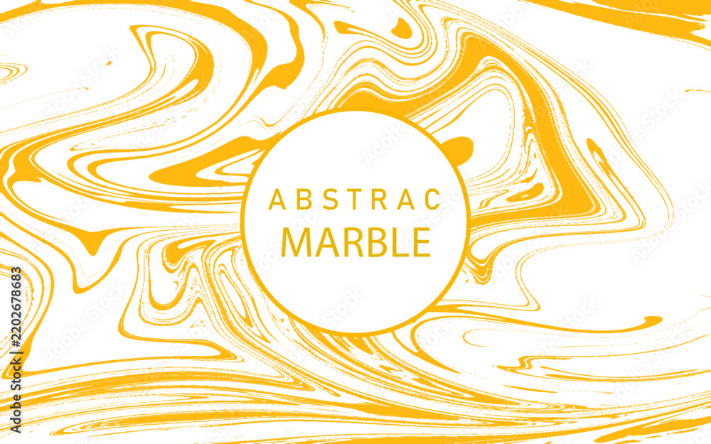 Fototapeta premium Decorative Yellow Marble Texture. Bright Golden Marble Veins on White