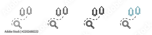 Outline style exploration icon set. Available various sizes