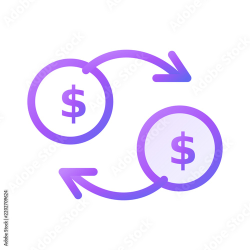 Finance and money vector icon, business and banking symbol for web and mobile app
