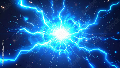 電気エネルギーが一点に集まるチャージエフェクト
Electric energy charge effect converging to a central point
