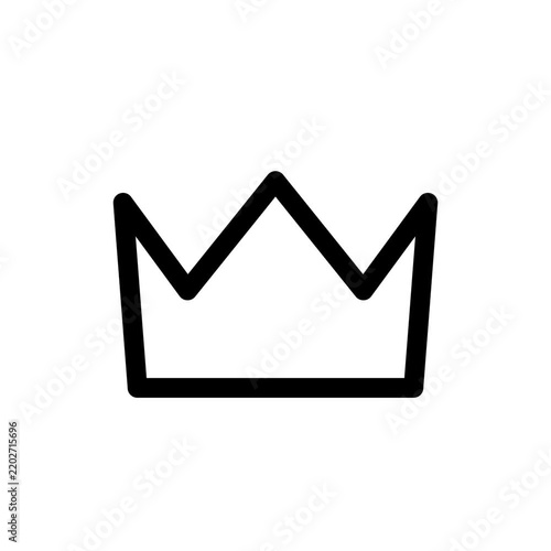 Crown icon outline animation on a transparent background. platinum or winner symbol