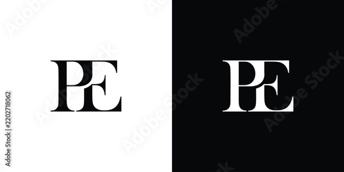 PE or EP letter logo icon design. A classic, luxury monogram of initials.