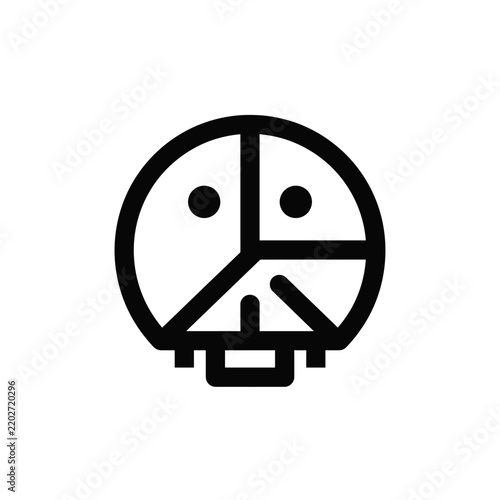Minimalist Ladybug Icon Design