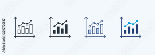 Statistics Multiple Style Icon Collection