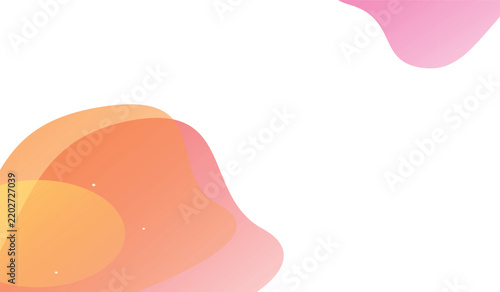 Colorful abstract gradient shapes with soft transparent background design elements