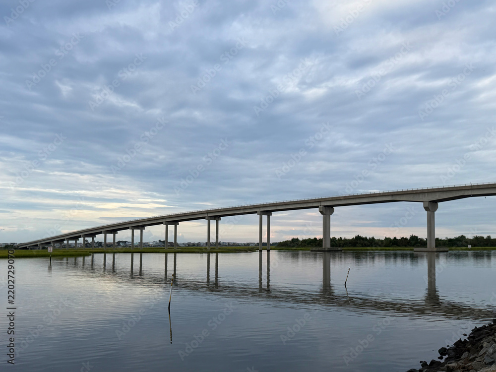 Fototapeta premium SC Little River Intercoastal Waterway Bridge Cool 2026