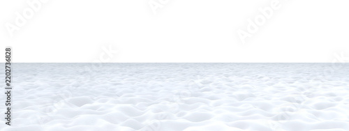 Winter snow ground field cut-out backgrounds 3d rendering png