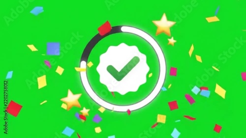 Green Screen Percent Circle Progress Loading Animation