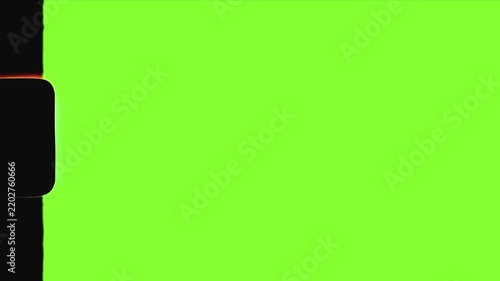 Vintage film strip overlay with green screen