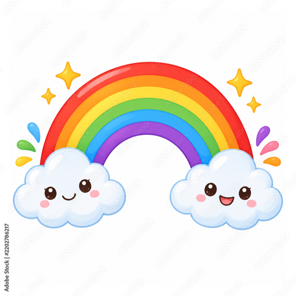 Obraz premium Cute Rainbow