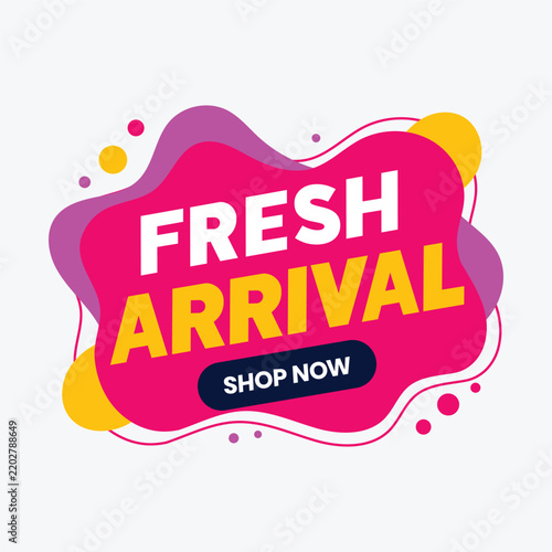 New arrival product label tag illustration
